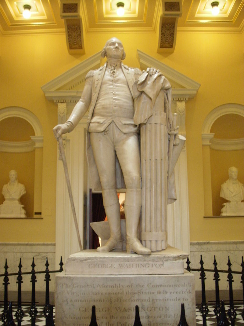 Jean-August Houdon, George Washington, marble, Virginia State Capitol.