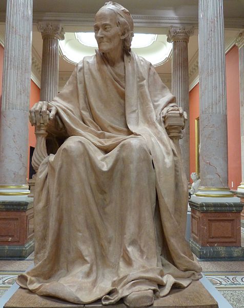 Jean-August Houdon, Voltaire, marble, Fabre Museum, 47×24×37” Montpellier, France