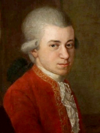 Johann Nepomuk Della Croce, Detail of a Portrait of Wolfgang Amadeus Mozart, 1780, oil on canvas, original 55x66”, Stiftung Conde Mozarteum, Salzburg, Austria