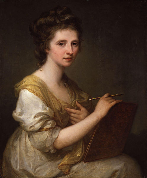 Angelica Kauffmann, Self Portrait, 1770-75, 29x24”, oil on canvas, National Portrait Gallery.