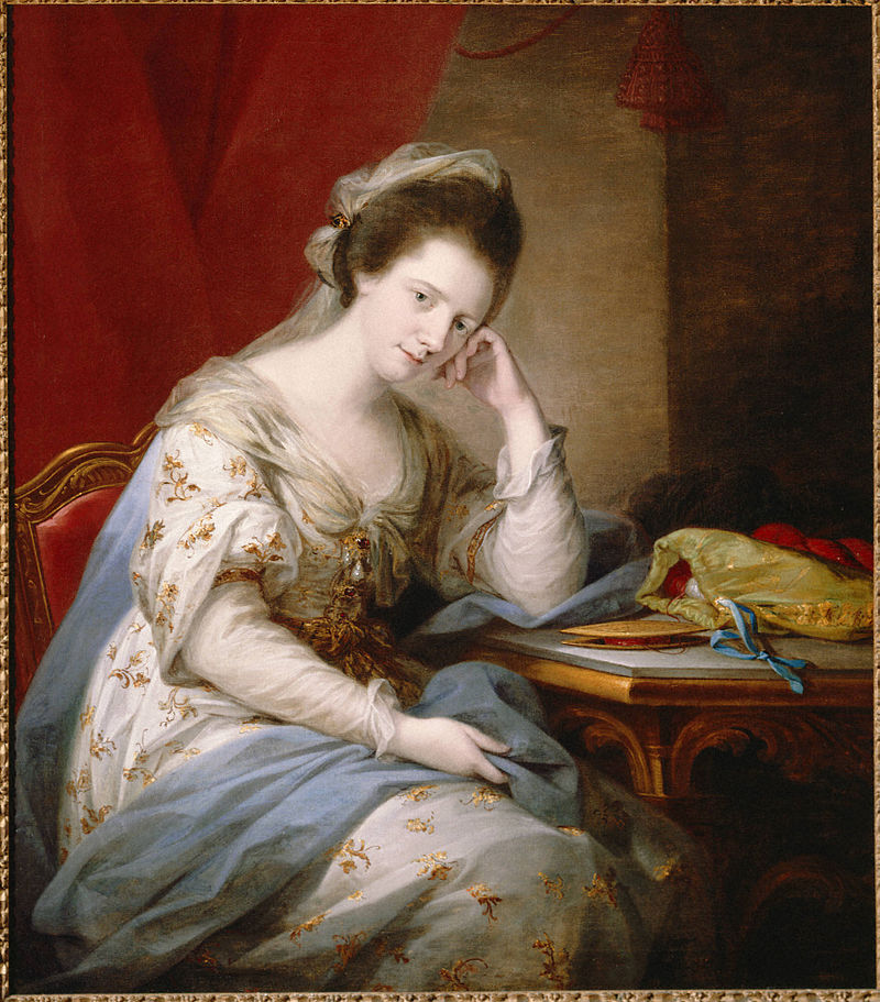 Angelica Kaufmann, Barbara St. John Bletsoe, Countess of Coventry, oil on canvas, 51x47”, before 1807. Princeton University Art Museum.