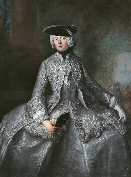 Antoine Pesne, Princess Anna Amalia of Prussia, before 1757, oil on canvas, Charlottenburg Palace, Berlin, Germany.