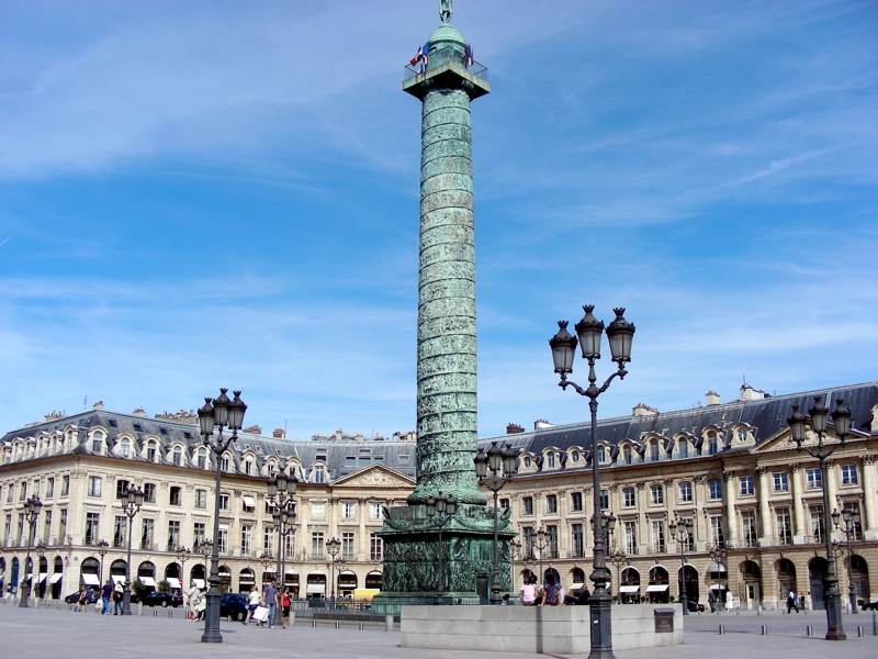 Place Vendome with the bronze column, 2008.