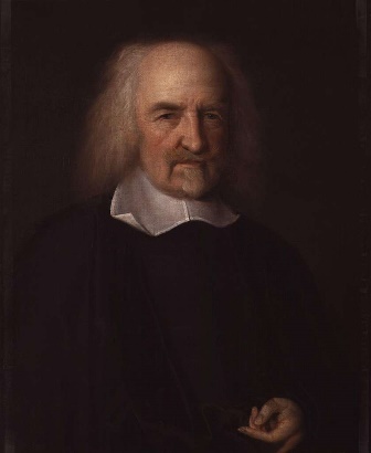 Oil on Canvas portrait of Thomas Hobbes.