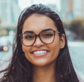 Valeria, a Hispanic woman with long straight hair.